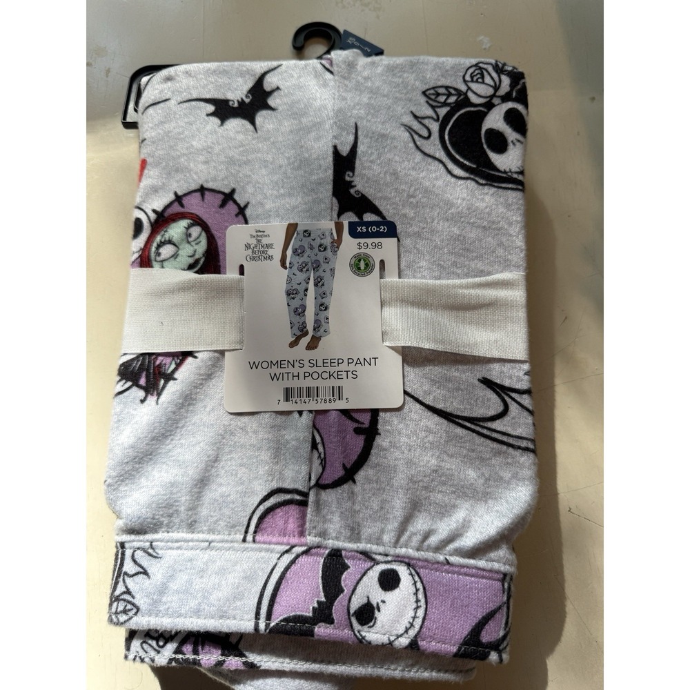 Jack Skellington Nightmare Before Christmas Sleep Pants With Pockets Sz XS (0-2)